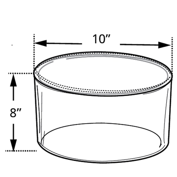 10W X 8H Clear Acrylic Cylinder